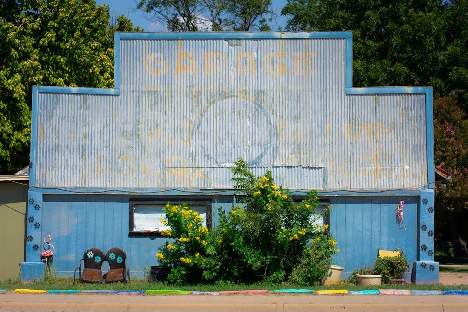 small community auto repair shop in rural Oklahoma town