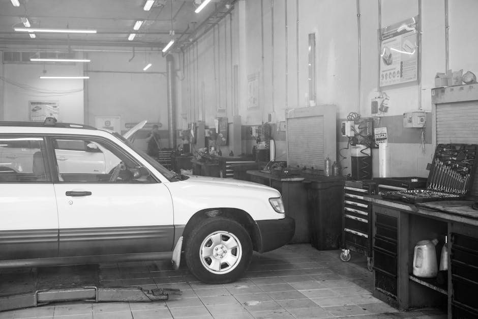 car receiving professional maintenance service