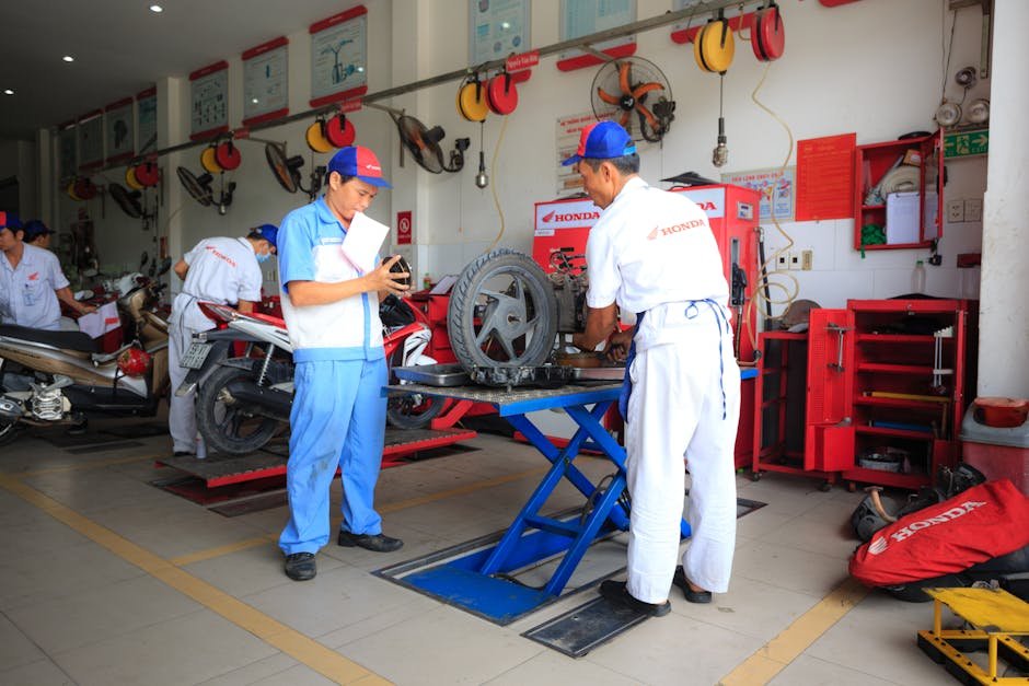 Honda engine repair at auto shop