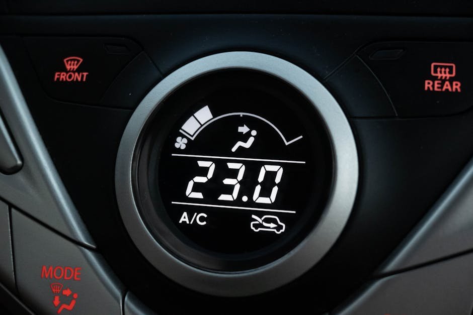 Air conditioning repair service on SUV vehicle