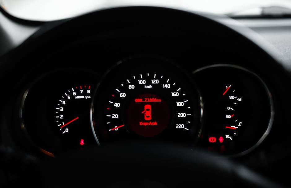 Check engine light on car dashboard