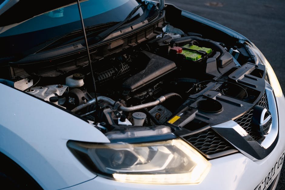 Mechanic checking vehicle cooling system before summer