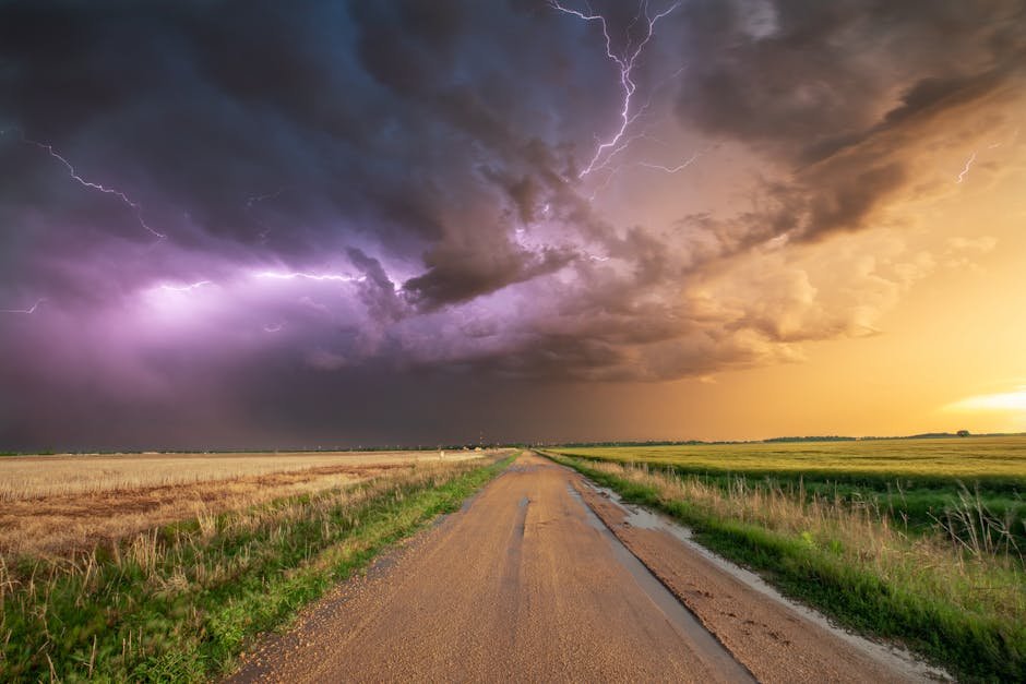 Dark storm clouds and tornado weather in Oklahoma