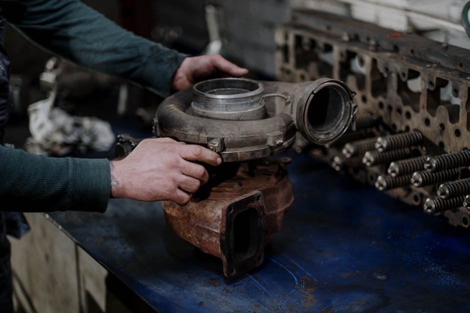 Turbocharger inspection and repair at auto shop