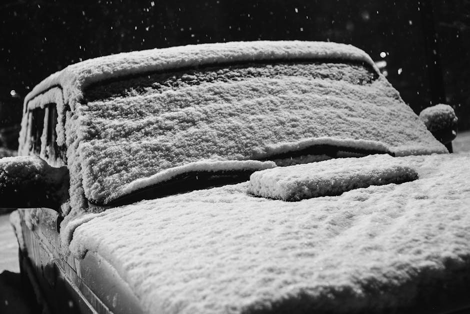 Car covered in ice during Oklahoma ice storm