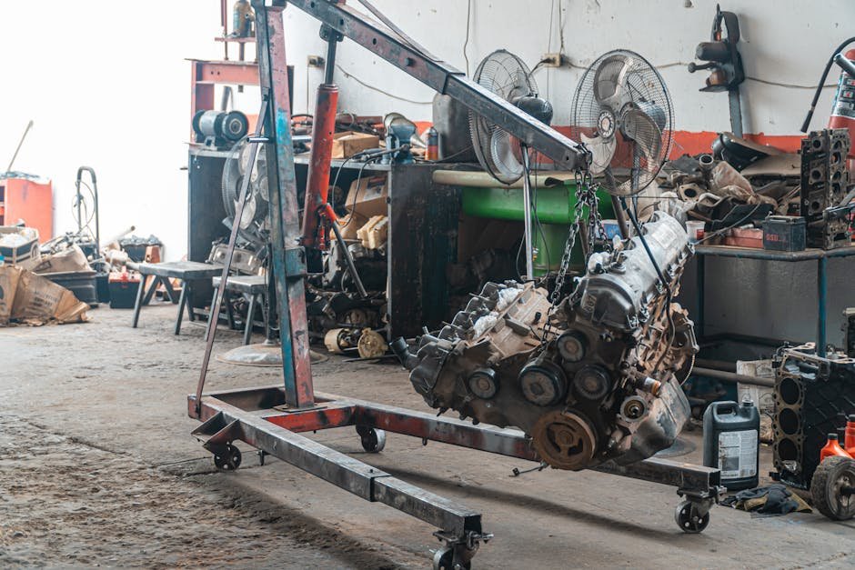 Engine rebuild and replacement service at repair shop